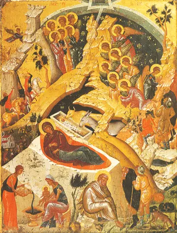 Icon of the Nativity (Cretan, 15th c.) - CF944