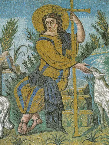 Icon of Christ the Good Shepherd (Detail of J69) - CJ858
