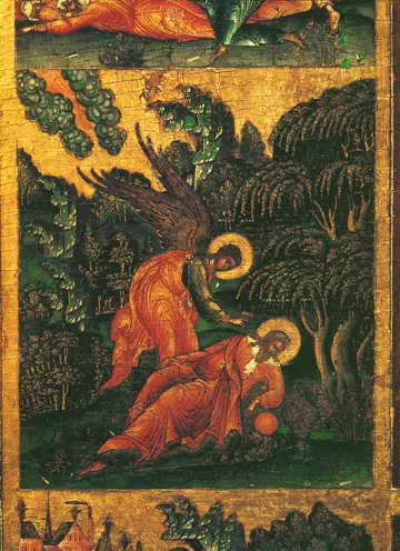 Icon of Elias (Elijah) the Prophet (Detail of CP767) Appearance of Holy Angel (S. Speridonov, 1679) - CP766