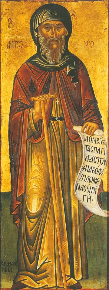 Icon of Saint Anthony the Great (15th c.-16th c.)  - CS1009