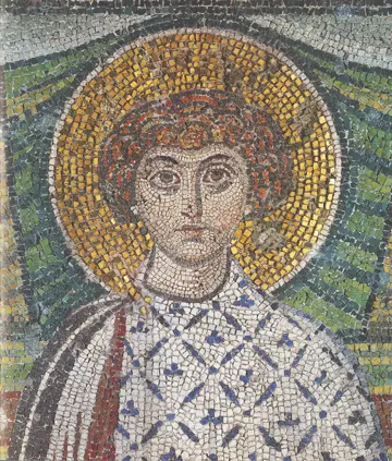 Icon of Saint Demetrios (Detail of S363) (7th c.)  - CS1016