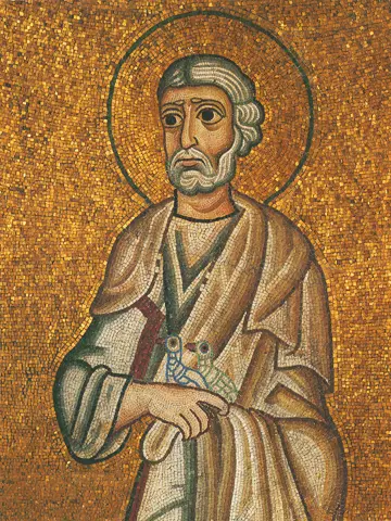Icon of Saint Joseph the Betrothed (Detail-Presentation of the Lord into the Temple)(11th c.) - CS1019