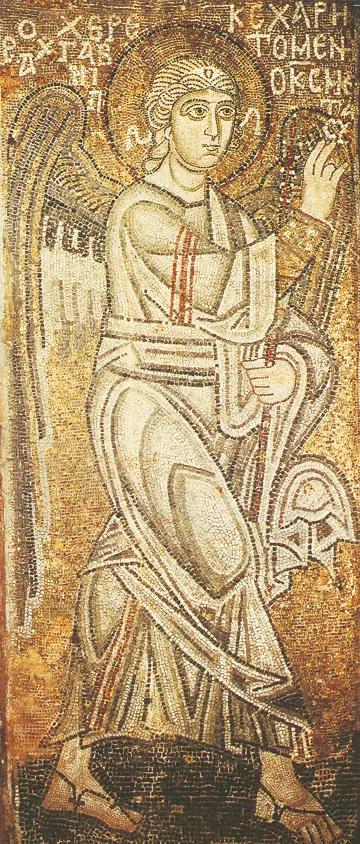 Icon of Gabriel, Archangel (Detail of Annunciation) (1043-1046) - CS1028