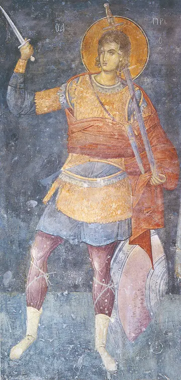 Icon of Saint Procopios (Full of S100) (Byzantine, 1315-1320) - CS1055