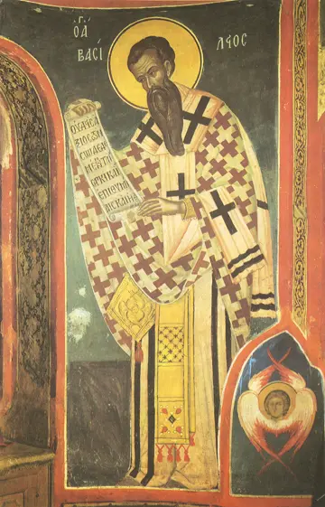 Icon of Saint Basil the Great (Cretan, 1545)  - CS1076