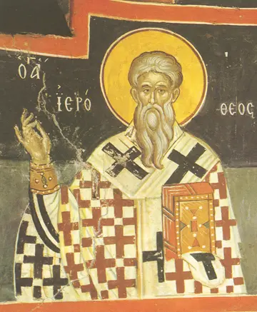 Icon of Saint Hierotheos, Bishop of Athens (Cretan, 1545)  - CS1079
