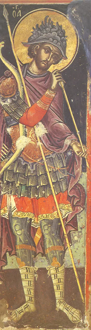 Icon of Saint Mercurios (Cretan, 1545)  - CS1094