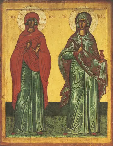 Icon of SS Paraskeve and Anastasia (15th c.)  - CS1144