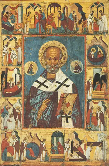 Icon of Saint Nicholas with Scenes (15th c.-16th c.) - CS1147