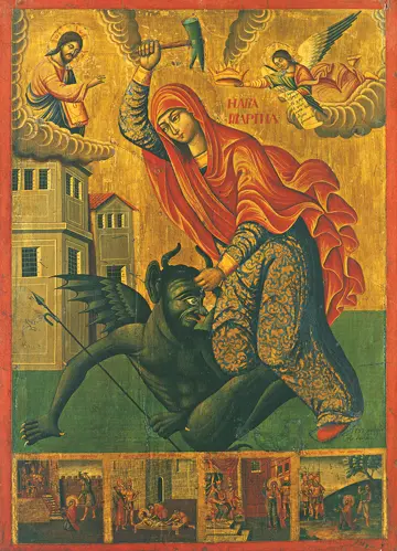 Icon of Saint Marina (Lazaros, 1857)   - CS1199