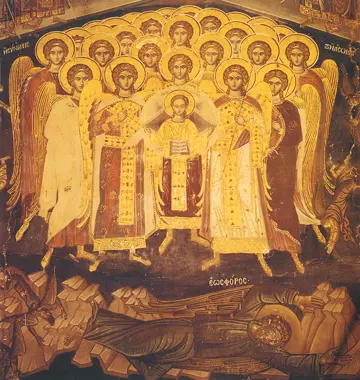 Icon of the Synaxis of the Bodiless Hosts (1603)- CS1238