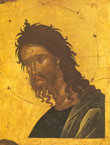 Icon of Saint John the Baptist (Cretan, ca. 1600)  - CS1303