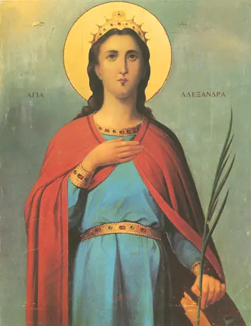 Icon of St. Alexandra, Wife of Diocletian – CS705