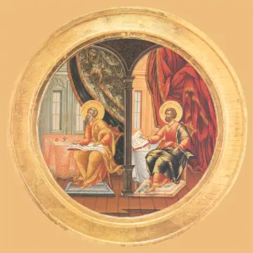 Icon of SS Matthew and Mark the Evangelists (Round)  - CS888