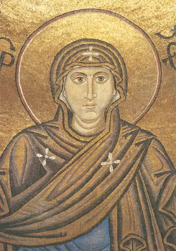 Icon of the Theotokos "Orans" (Detail) (Mosaic) - CT729