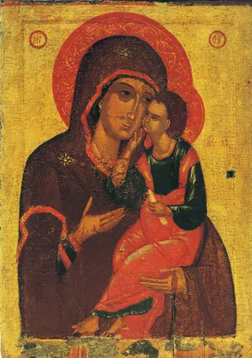 Icon of the Theotokos Tenderness "Jubjatovskaya" (Russian, 15th c.) - CT745
