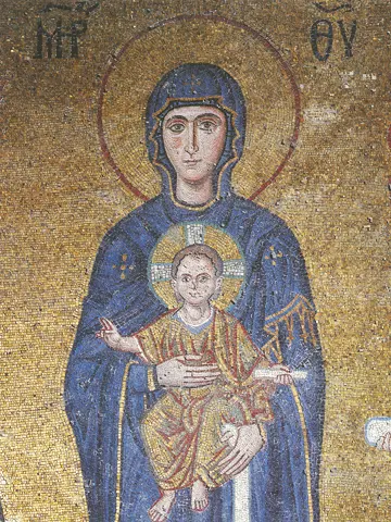 Icon of the Theotokos (Detail) (ca. 1118) - CT778