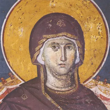 Icon of the Theotokos Enthroned (Detail of T99) (M. Panselinos,1290) - CT783