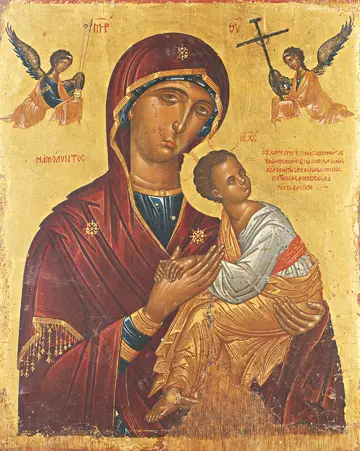 Icon of the Theotokos "of the Passion" (E. Lambardos, 17th c.) - CT803