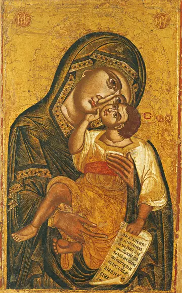 Icon of the Theotokos "Glykophilousa" (18th c.)  - CT804