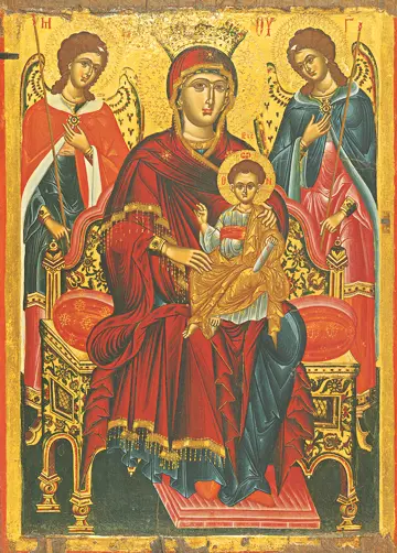 Icon of the Theotokos Enthroned (18th c.) - CT805
