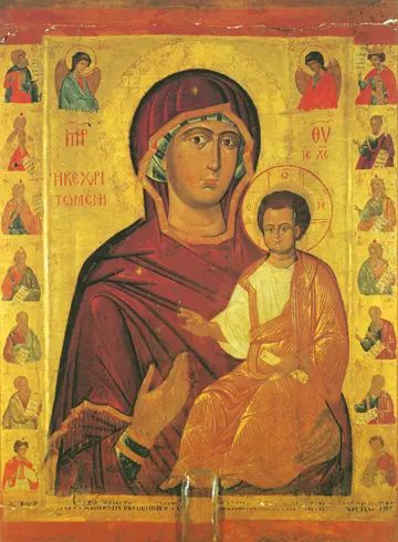Icon of the Theotokos "Kecharitomene" ("Most Highly Favored") (Bulgarian,16th c.) - CT813