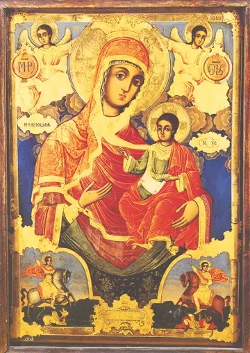 Icon of the Theotokos "Eleusa" (1850) (Zahari Zograph, Bulgarian)  - CT816