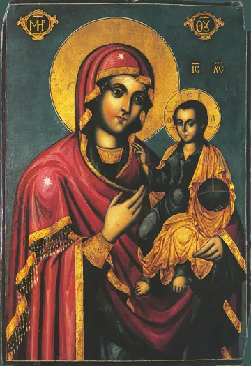 Icon of the Theotokos "Hodegetria" (Bulgarian, 19th c.)  - CT817