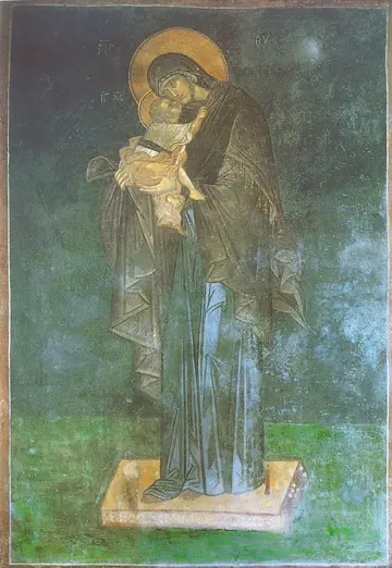 Icon of the Theotokos "Glykophilousa" (Byzantine, 1335)  - CT828