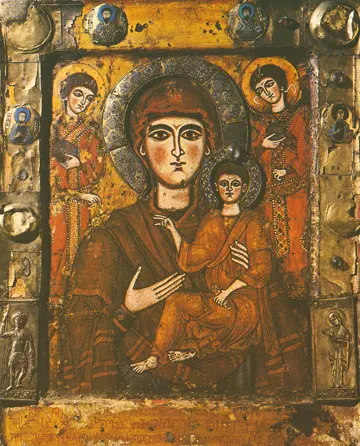 Icon of the Theotokos "Hodegetria" with Angels (Georgian)  - CT836