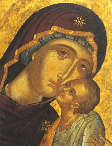 Icon of the Theotokos "Glykophilousa" (Detail of T85) (A. Ritzos, 18th c.) - CT882