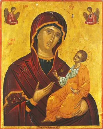 Icon of the Panagia "Hodegertria" (15th c.-16th c.)  - CT904