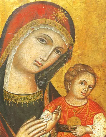 Icon of the Panagia "Mother of Consolation" (Detail of CT909) (16th c.) - CT910