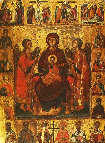 Icon of the Theotokos Enthroned - CT950