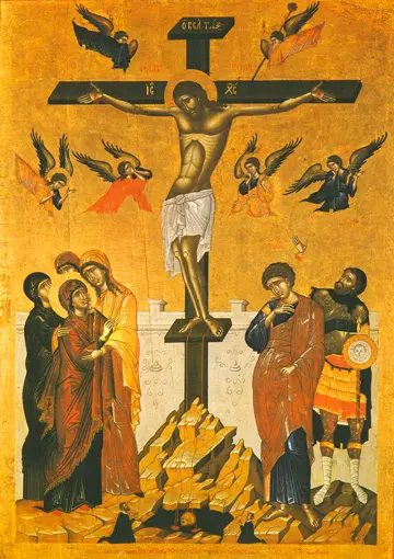 Icon of the Crucifixion (Emmanuel Lambardos, 1613-18) - F128