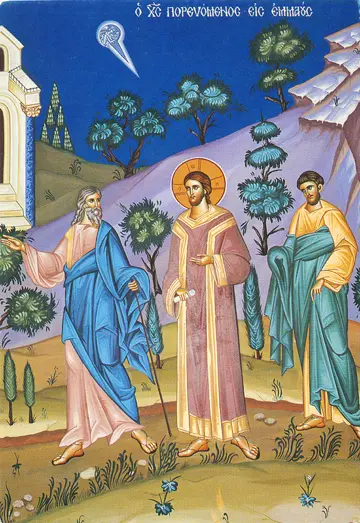 Icon of the Road to Emmaus - F22