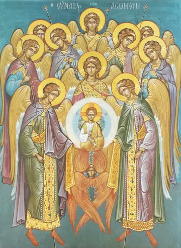 Icon of the Synaxis of the Holy Angels - F34