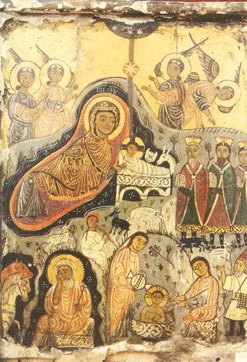 Icon of the Nativity of the Lord (Sinai, 7th Century) - F66
