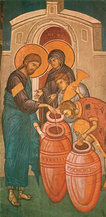 Icon of Christ Changing Water to Wine - F74