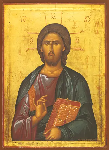 Icon of Christ Blessing - J01