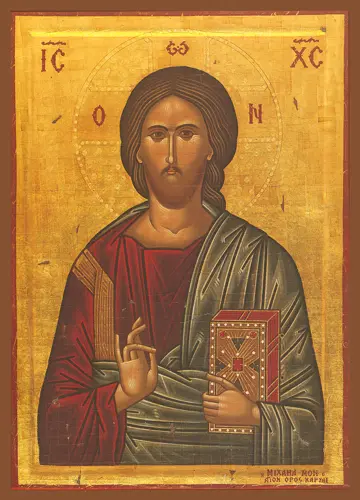 Icon of Christ Blessing (Athos) - J02