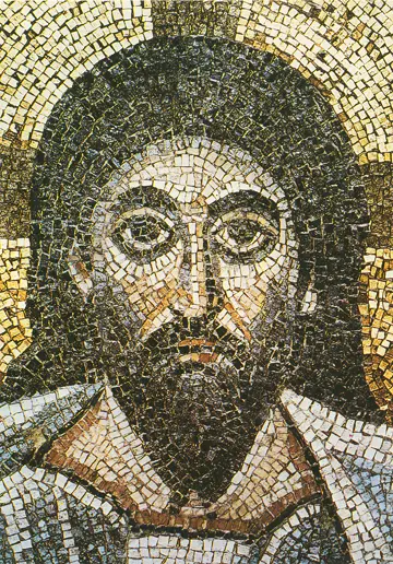 Icon of the Mosaic Face of Christ ( Detail of J33)(Sinai, 6th c.) - J34