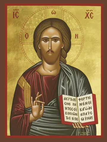 Icon of Christ Blessing - J45
