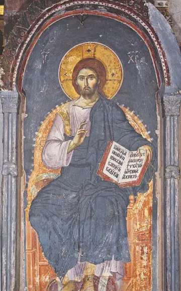 Icon of Christ Enthroned (Panselinos, 1290) - J86