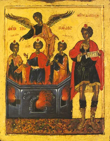 Icon of Daniel the Prophet and the Three Holy Children - P72