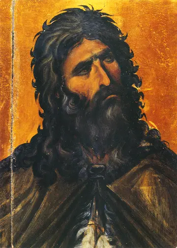 Icon of Elias (Elijah) the Prophet (Detail of P74 - Sinai, 13th Century) - P75