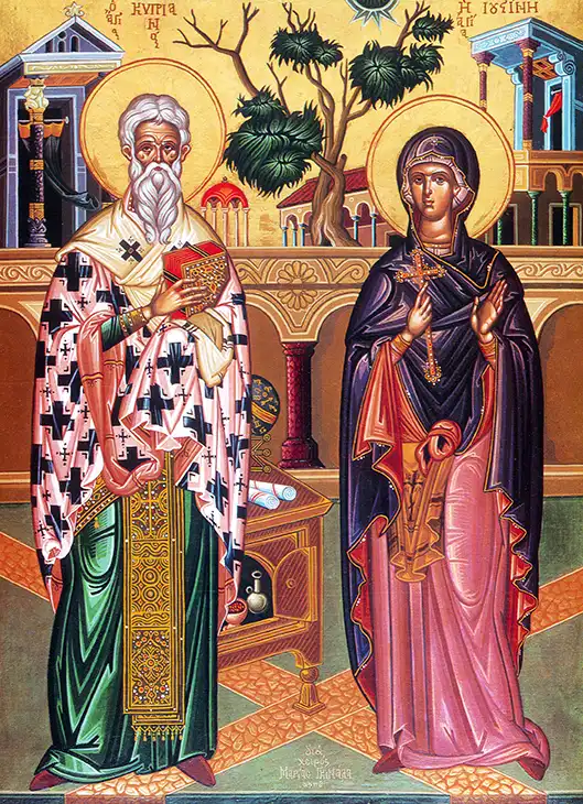 Icon of SS Cyprian and Justina - S10