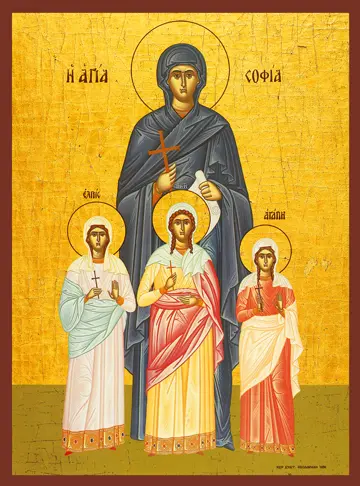 Icon of SS Sophia, Faith, Hope, and Love - S176