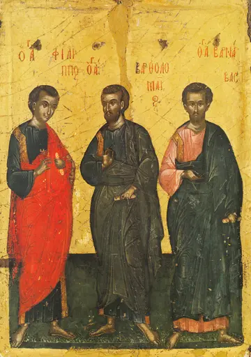 Icon of SS Philip, Bartholomew and Barnabas (Dionysiou) - S318