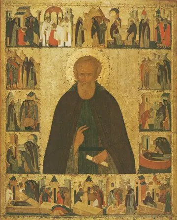 Icon of Saint Dmitri Pridlutski with Scenes (Moscow, 1503) - S364